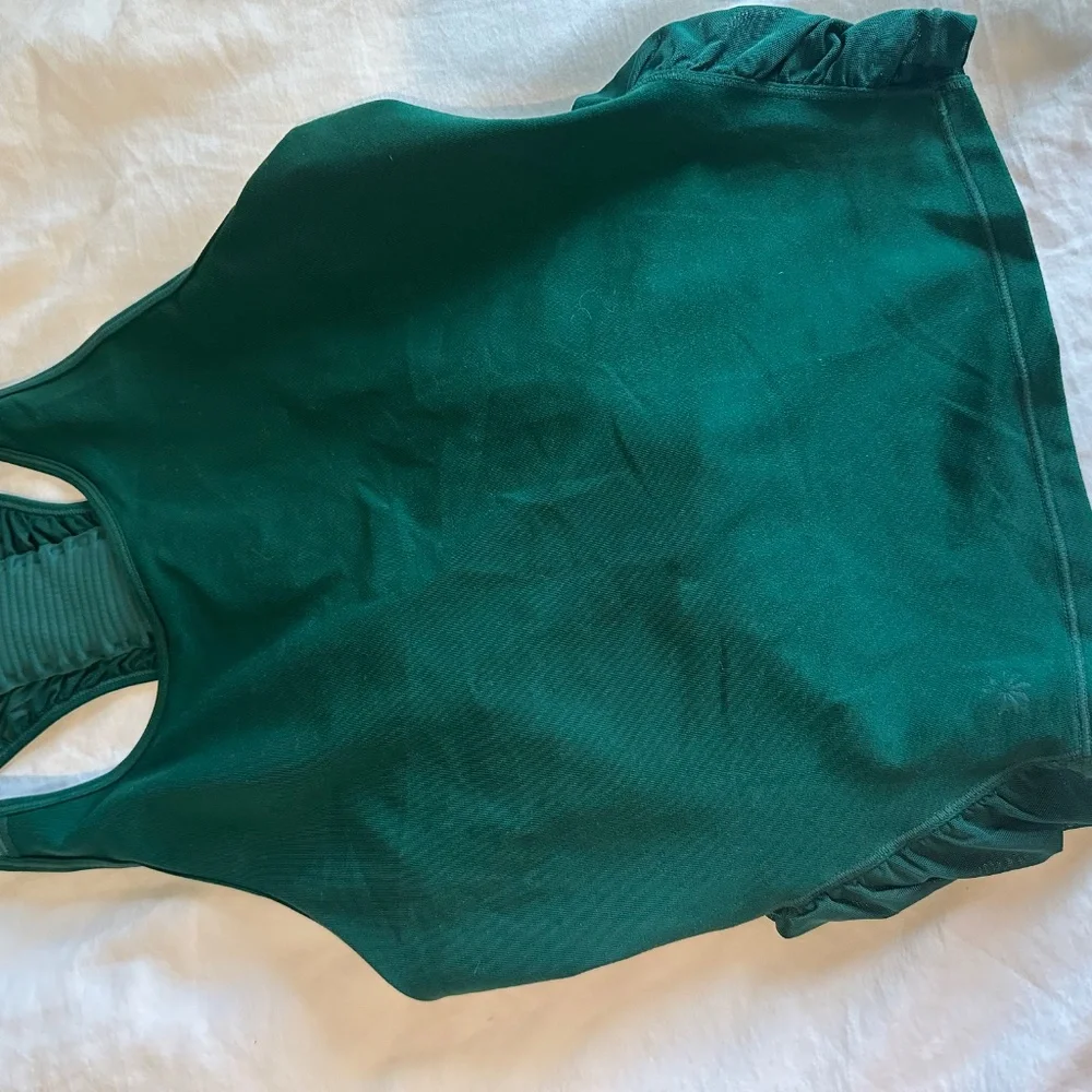 Athleta Ruched Crop Racerback Tanktop - Picture 3 of 4
